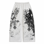 Grunge Skull Print Sweatpants
