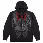 Grunge Geometric Print Zip Hoodie