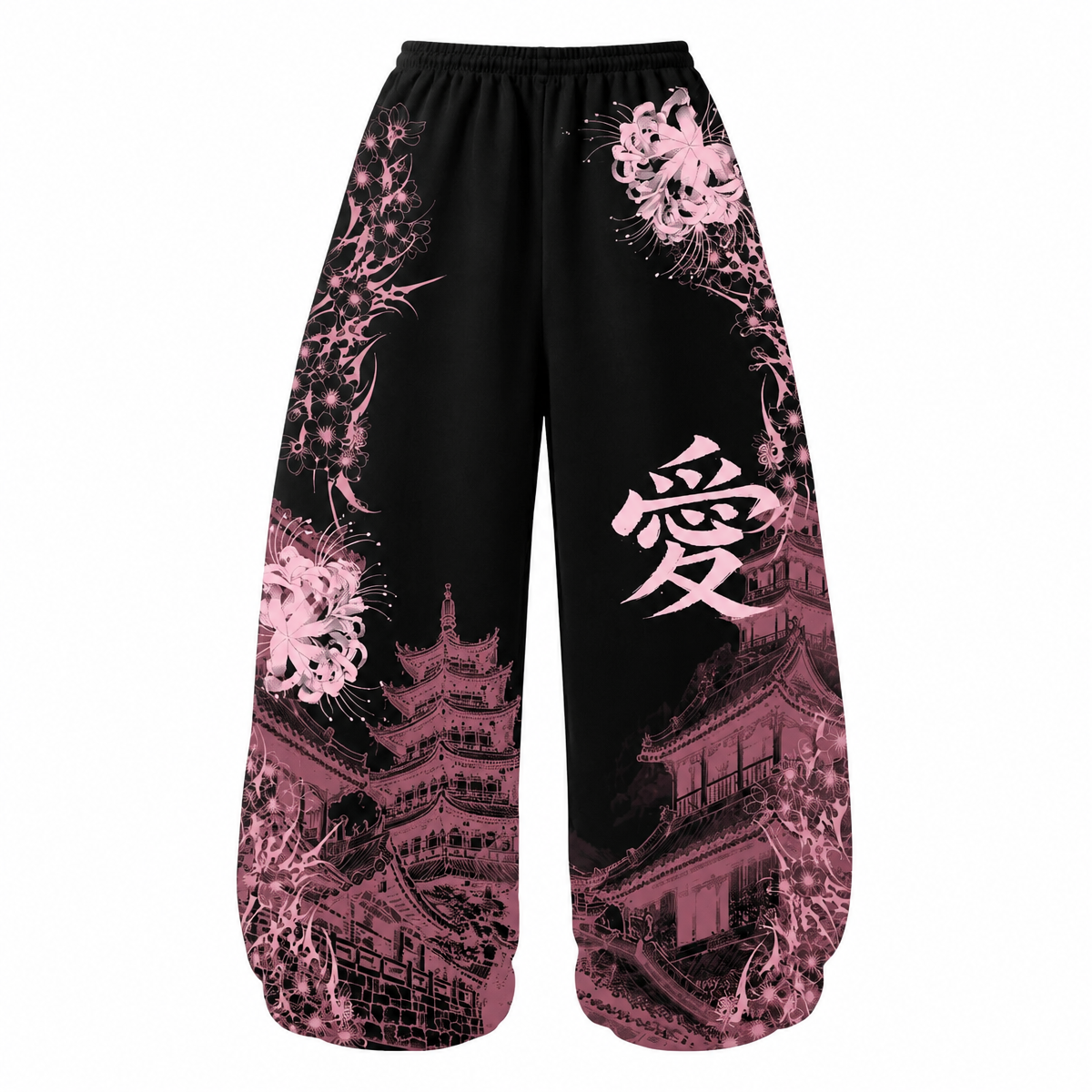 Grunge Equinox Flower Wide-Leg Pants