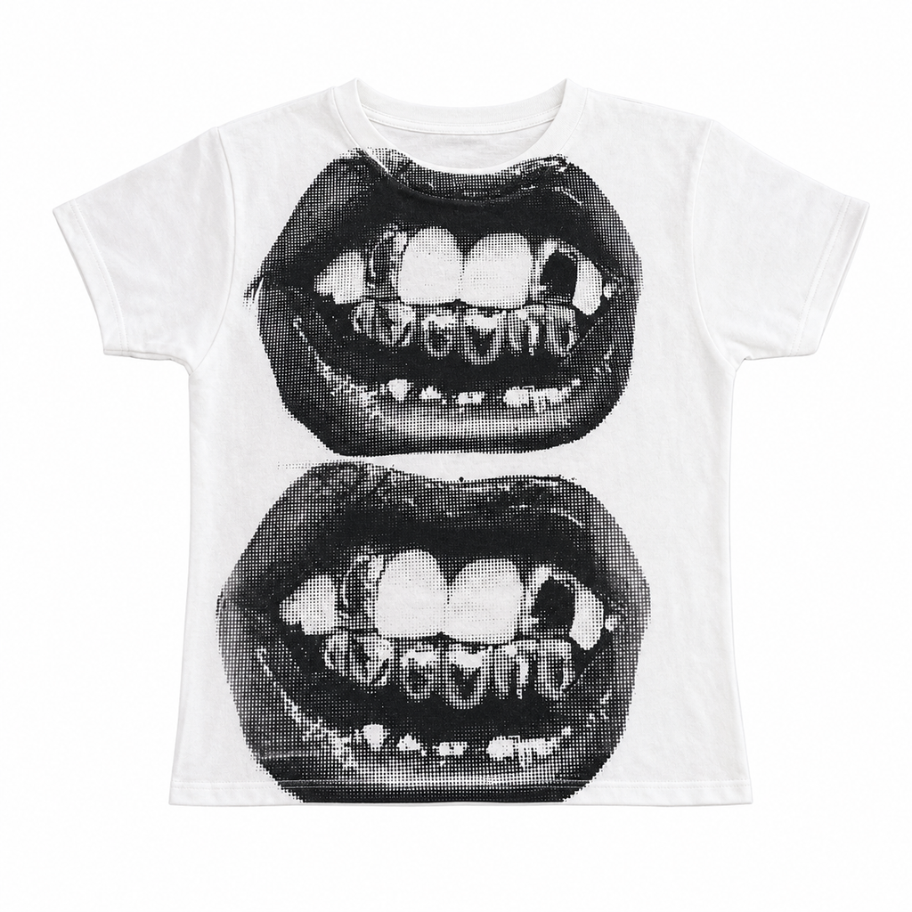 Women's Graphic Lips Short-Sleeve T-Shirt