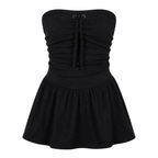Grunge Strapless Mini Dress