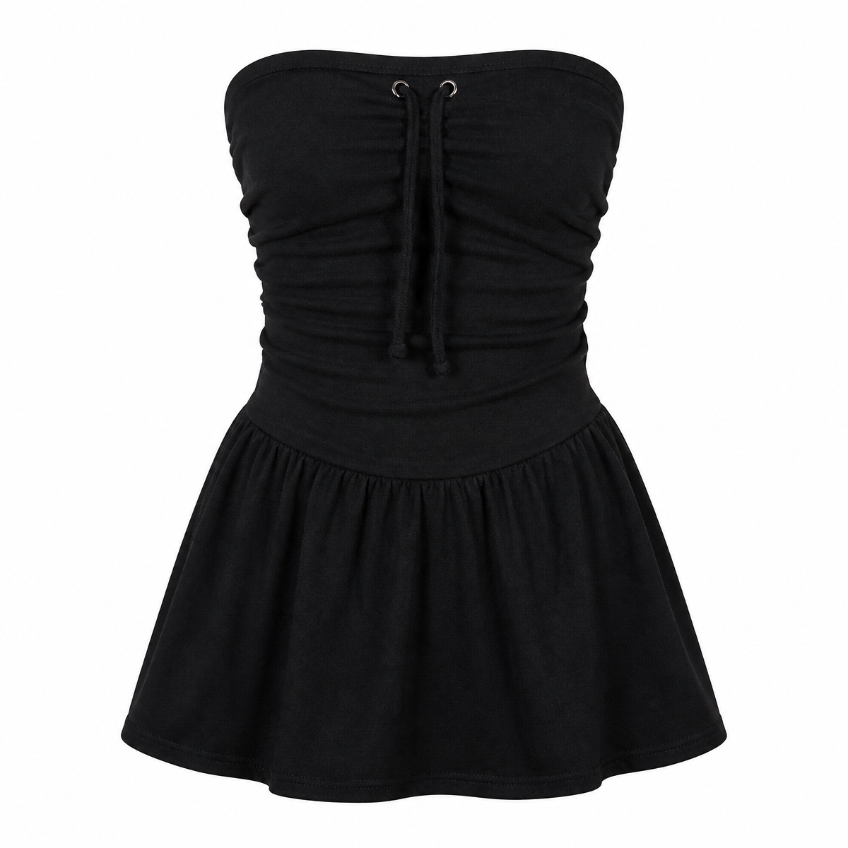Grunge Strapless Mini Dress