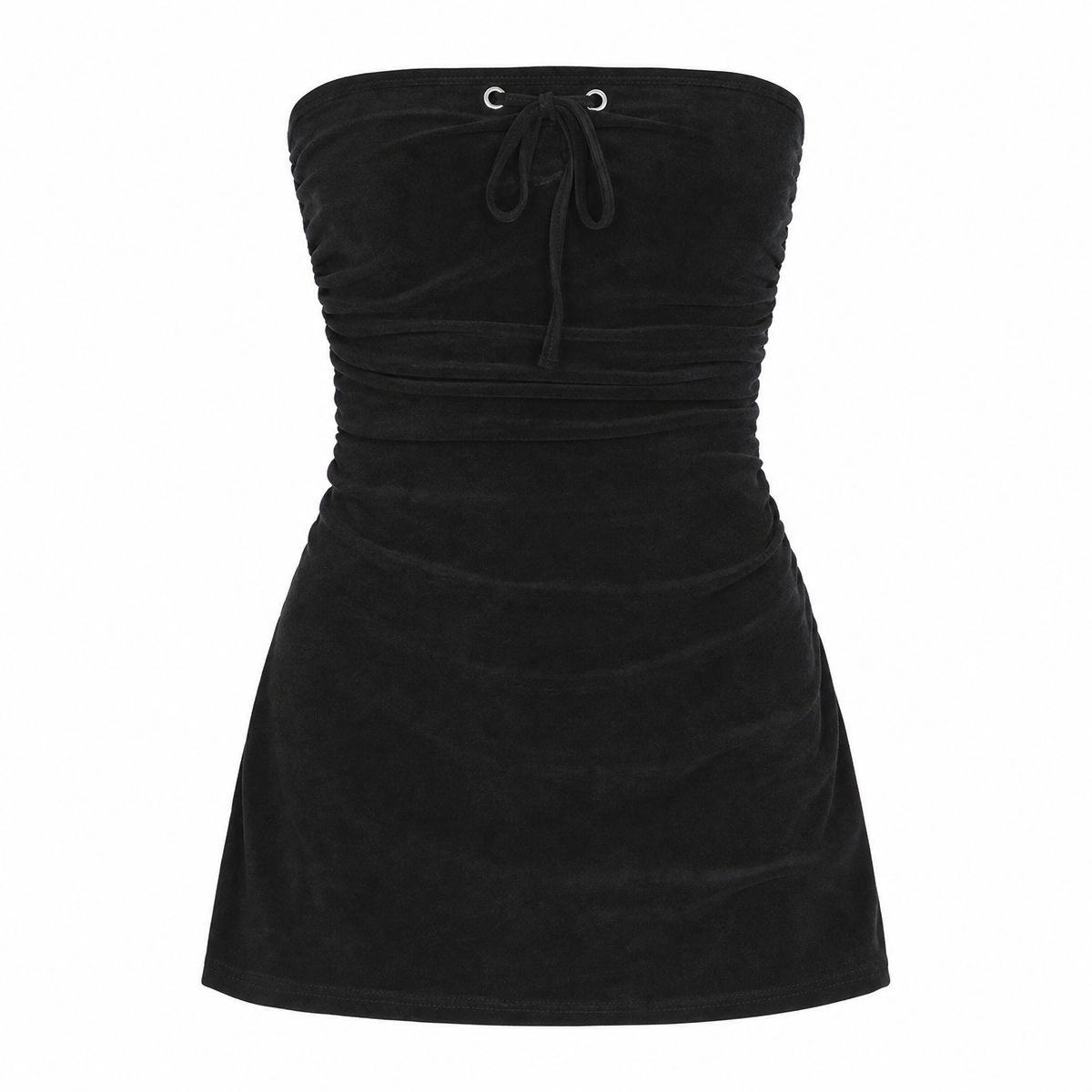 Women's Y2K Strapless Mini Dress – Black or Pink
