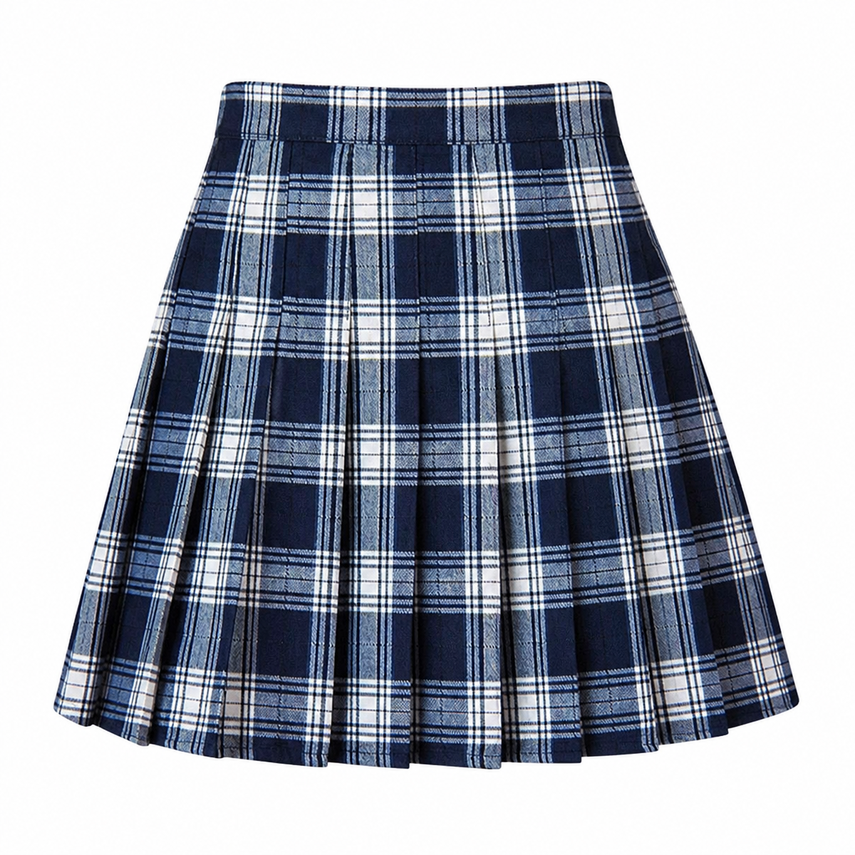 Grunge Plaid Pleated Mini Skirt