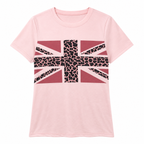 Pink Leopard Flag Graphic T-Shirt