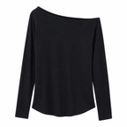 Women's One-Shoulder Long-Sleeve Top