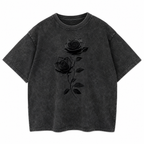 Black Rose Graphic Washed T-Shirt