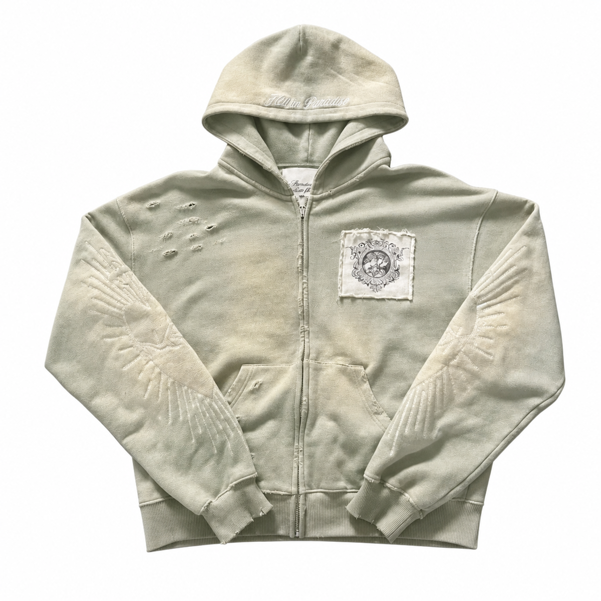 Women's Oversized Tribal-Print Zip Hoodie