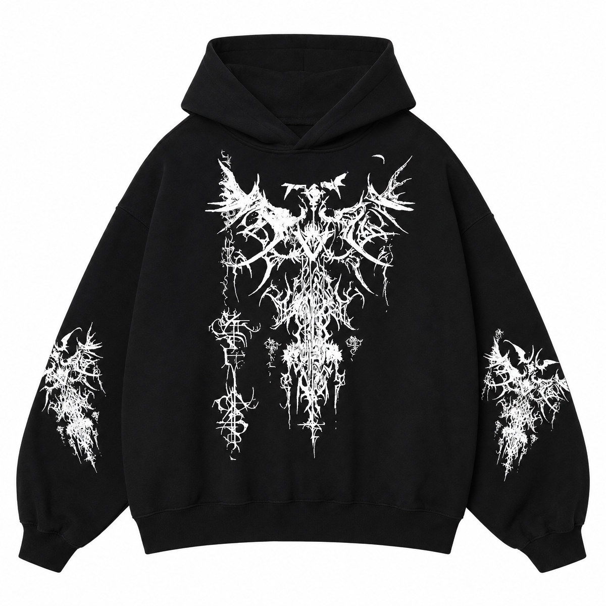 Gothic Graphic Fleece Hoodie