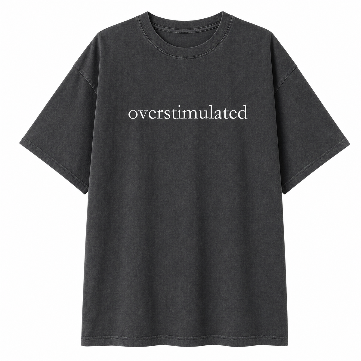Women's Oversized “Overstimulated” Graphic T-Shirt