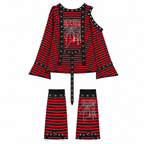 Striped Gothic Graphic Top