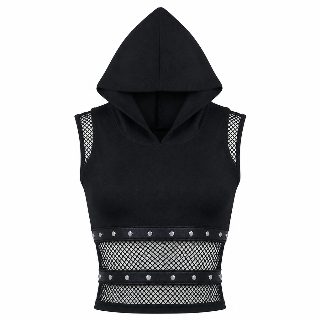 Grunge Black Gothic Sleeveless Top