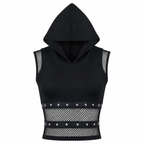 Grunge Black Gothic Sleeveless Top
