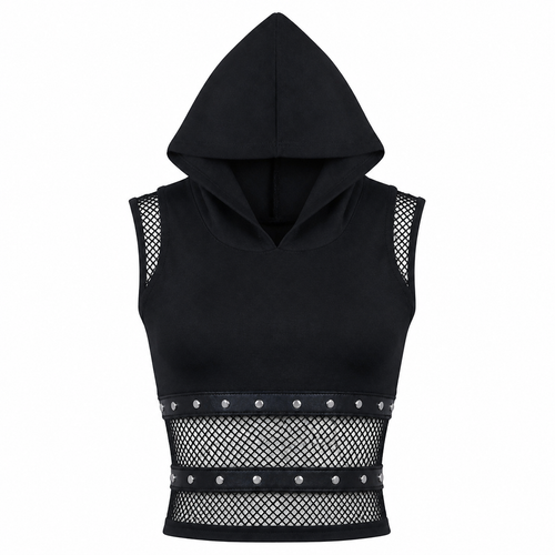 Grunge Black Gothic Sleeveless Top