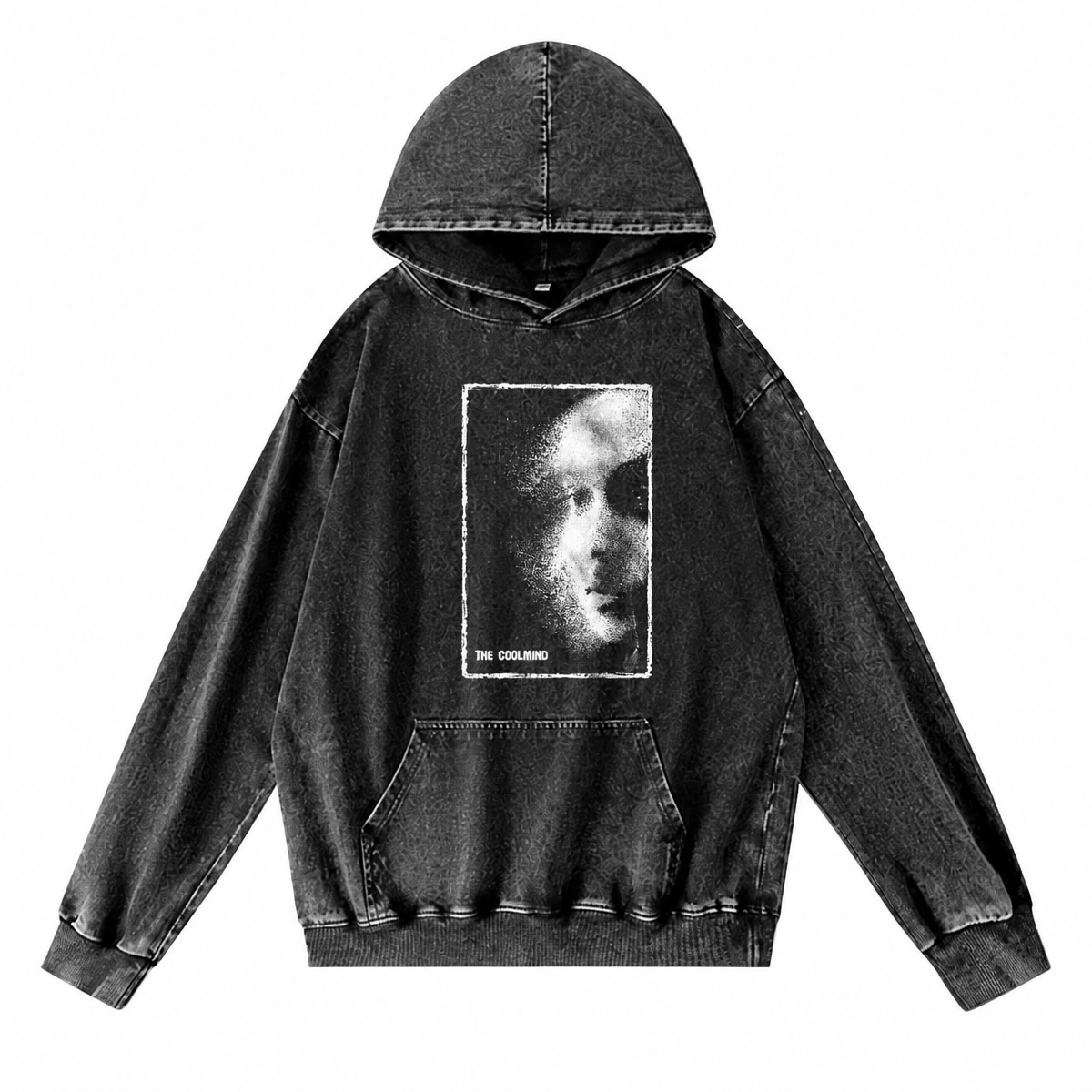 Grunge Black Graphic Pullover Hoodie