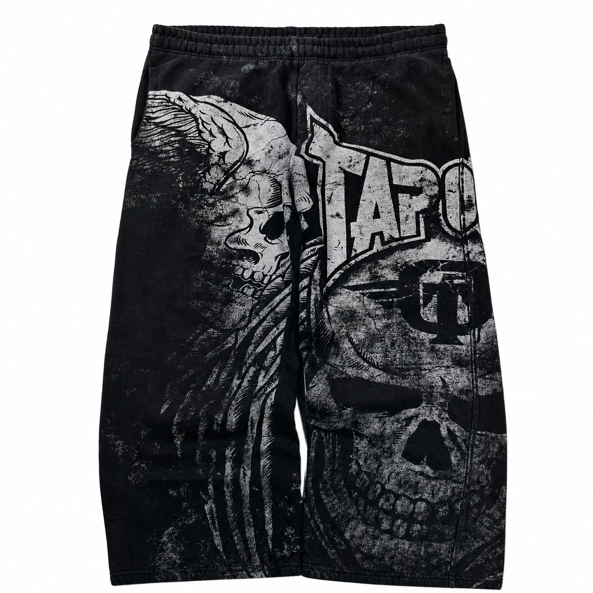 Printed Wide-Leg Pants with Elastic Waist
