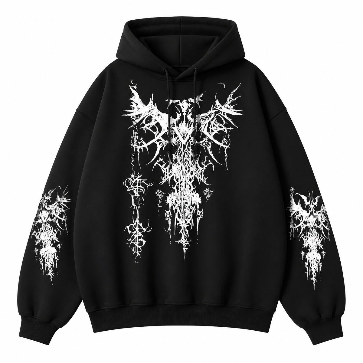 Grunge Graphic Fleece Hoodie