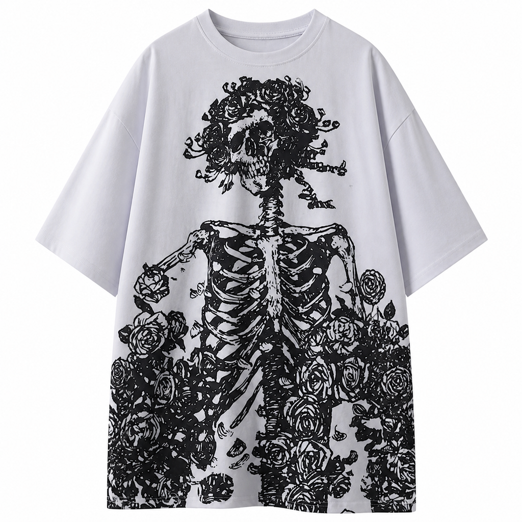 Grunge Graphic Print Short-Sleeve T-Shirt