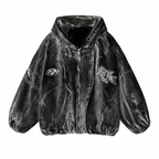 Men's Grunge Distressed Hooded Jacket