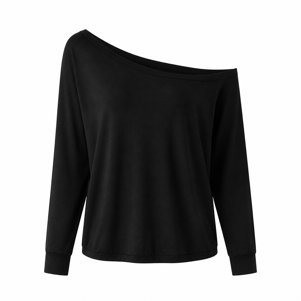 Grunge One-Shoulder Long- and Short-Sleeve T-Shirt