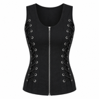Women's Black Lace-Up Gothic Sleeveless Camisole