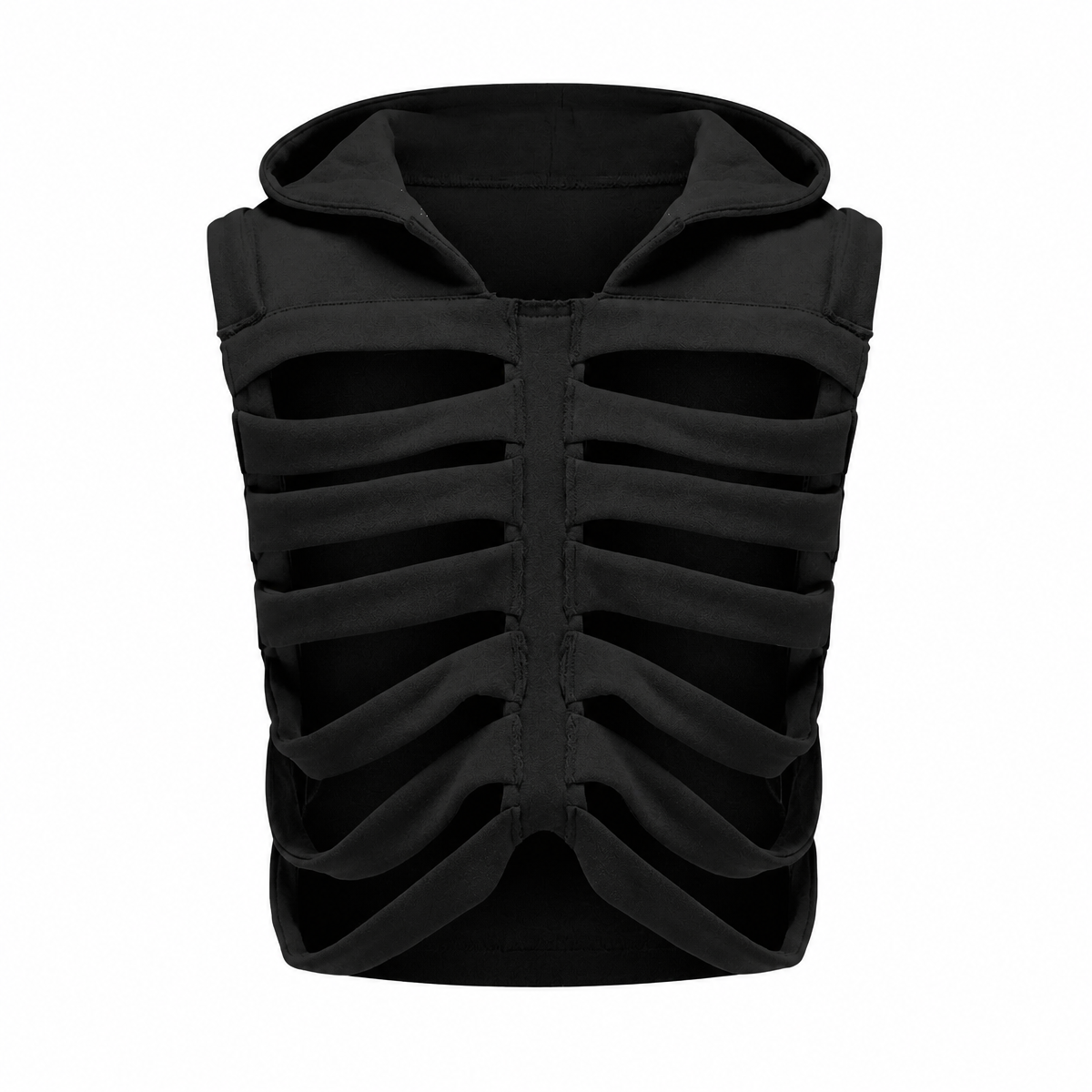 Grunge Hollowed Skeleton Hooded Vest