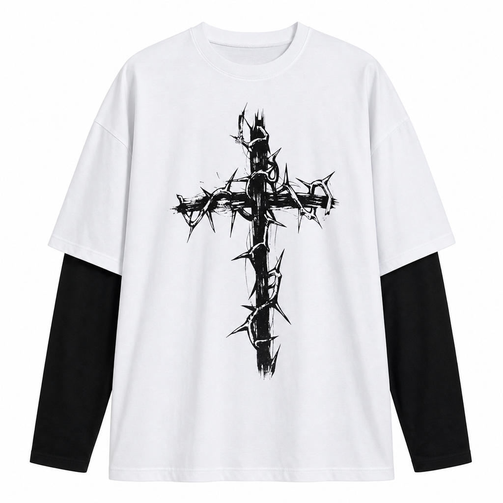Cross Graphic Long-Sleeve T-Shirt
