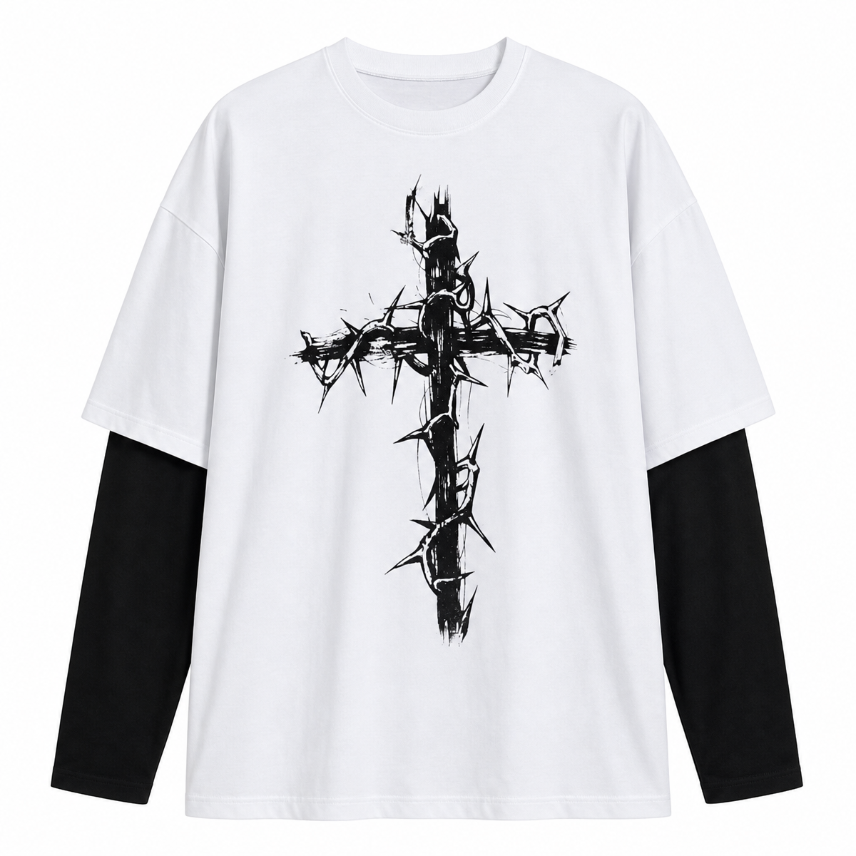 Cross Graphic Long-Sleeve T-Shirt
