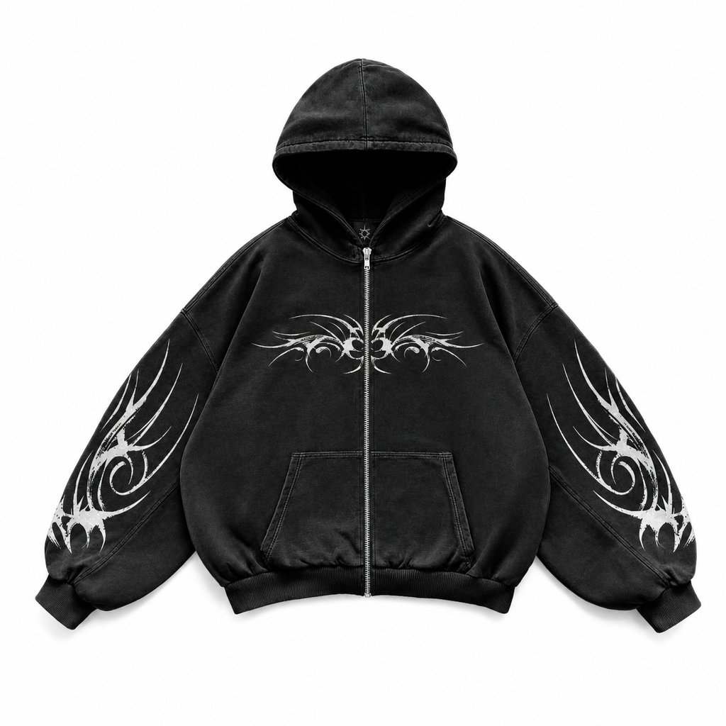 Women’s Graphic Zip-Up Hooded Jacket