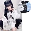 Graphic Print Oversized Long-Sleeve T-Shirt