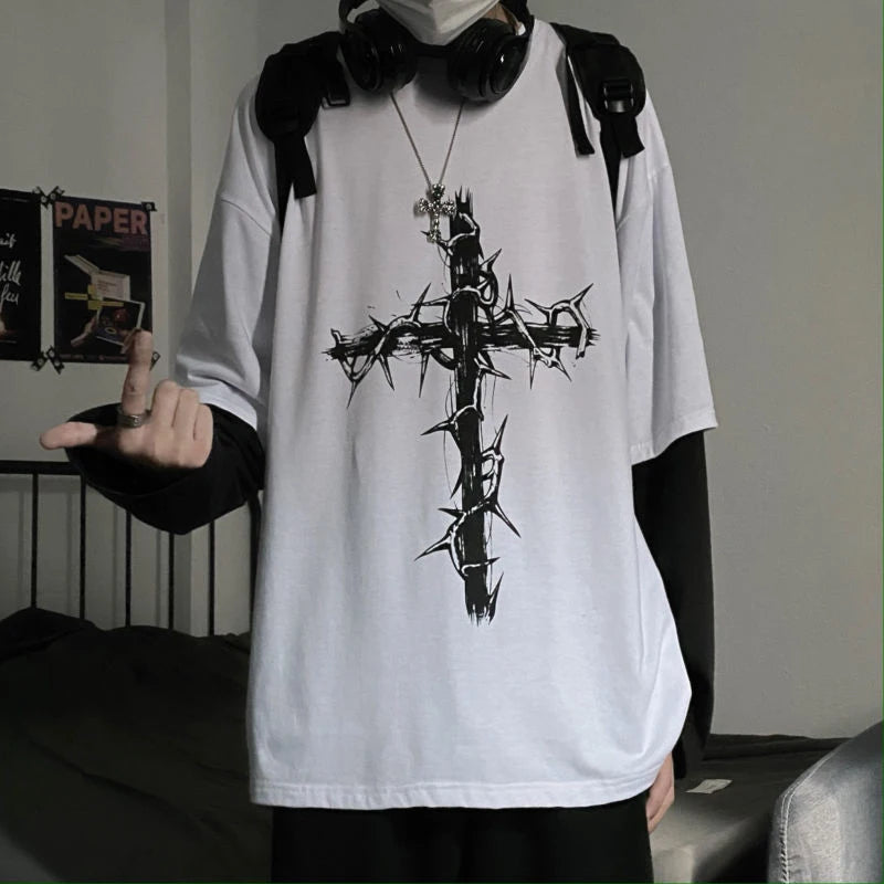 Cross Graphic Long-Sleeve T-Shirt