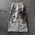 Unisex Skull Print Drawstring Jogger Pants