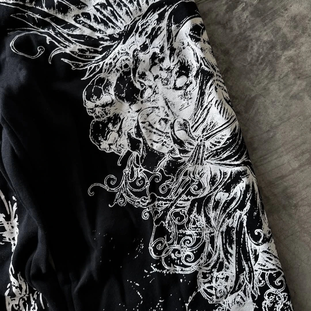 Skull Graphic Drawstring Sweatpants
