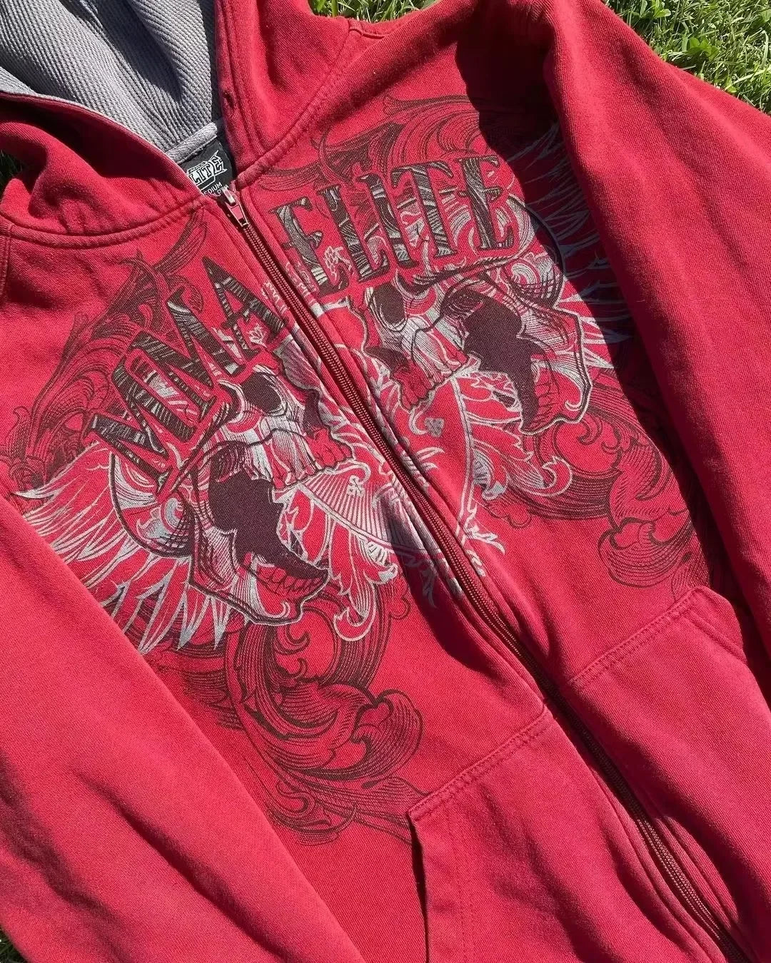 Women's Skull Graphic Zip-Up Hoodie
