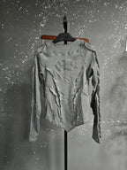 Grunge Distressed Long-Sleeve T-Shirt