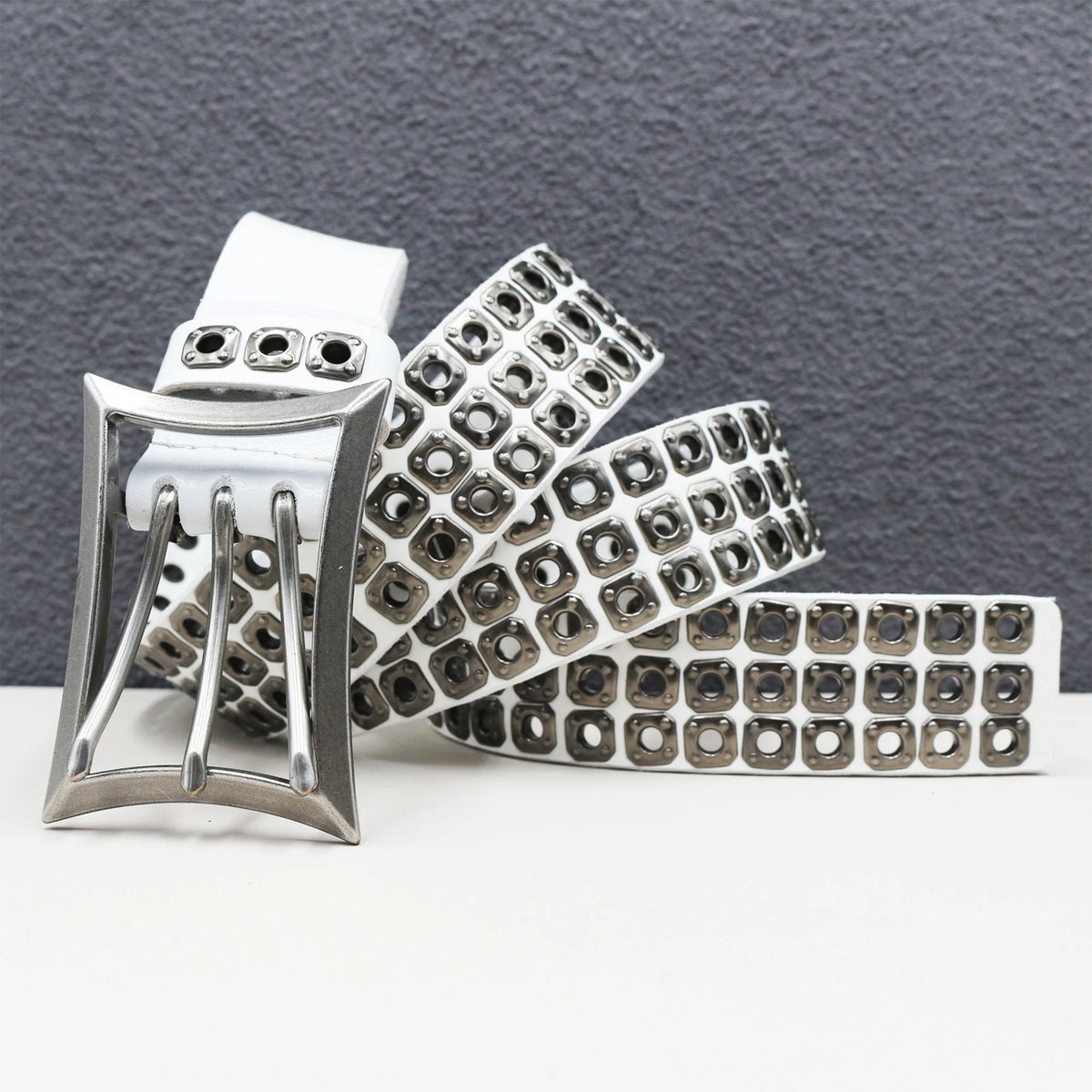 Punk Studded Leather Belt