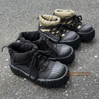Men's Ankle Boots with Plush Lining and Chunky Rubber Sole