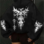 Grunge Graphic Fleece Hoodie