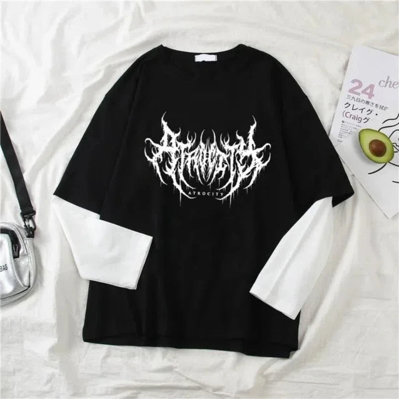 Atrocity Graphic Layered-Look T-Shirt