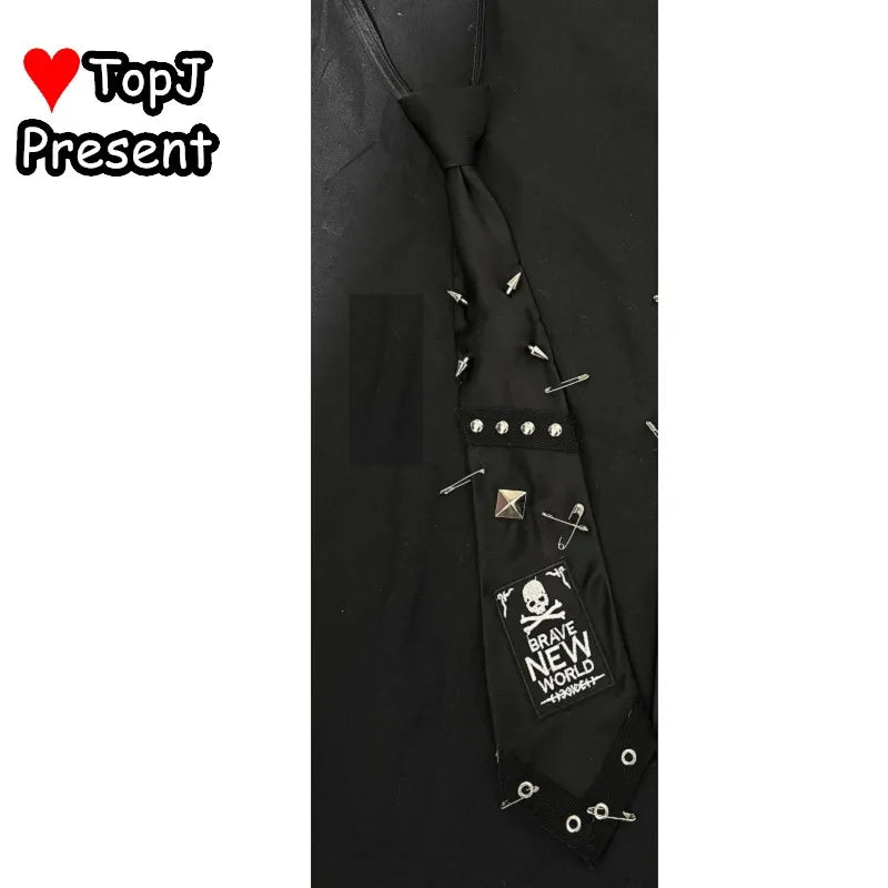 Gothic Punk Decorative Necktie Accessory