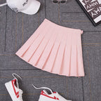 Grunge Plaid Pleated Mini Skirt