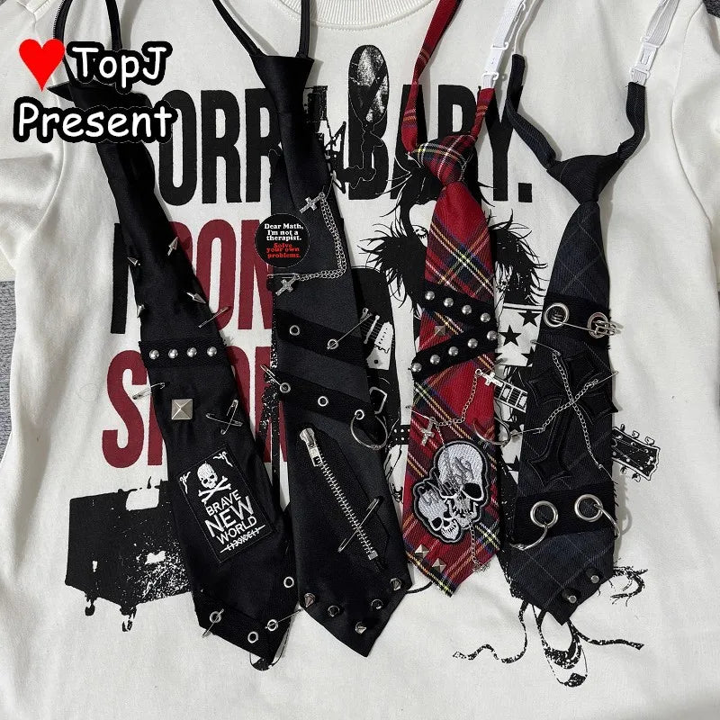 Gothic Punk Decorative Necktie Accessory