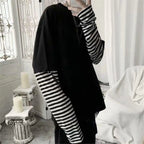Men’s Layered Long-Sleeve T-Shirt with Striped Sleeves