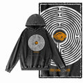 COOLMIND Acid-Washed Black Graphic Hoodie
