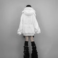 Women's Hooded Winter Jacket with Fluffy Trim