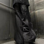Black Spider-Embroidered Baggy Jeans