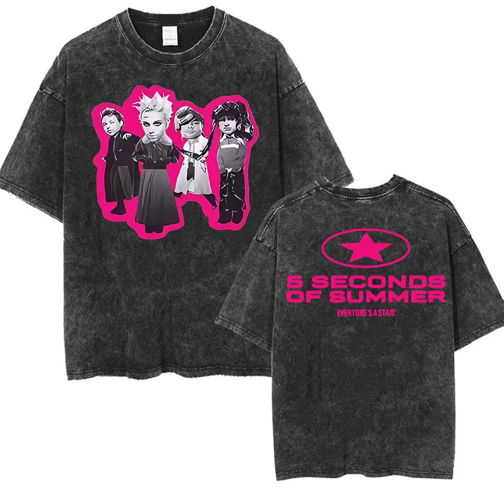 5 Seconds of Summer Everyone's a Star Graphic Vintage-Wash T-Shirt