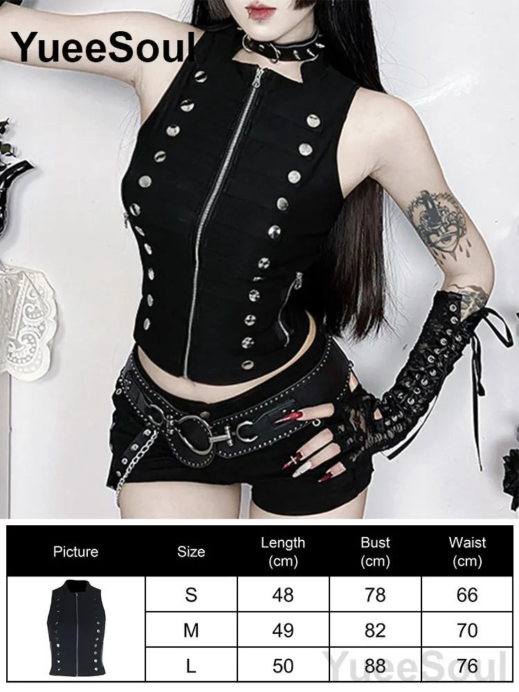 Black Gothic Sleeveless Corset Top