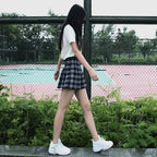 Women's Plaid Pleated Mini Skirt