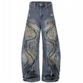 Men's Distressed Wide-Leg Cargo Jeans